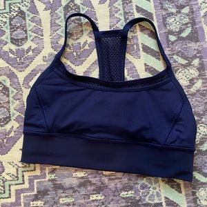 lululemon navy sports bra, size 6